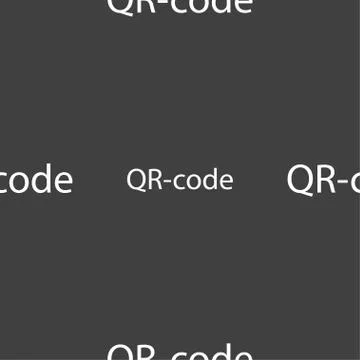 Qr-code sign icon. Scan code symbol. Seamless pattern on a gray background. 스톡 일러스트