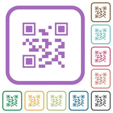 QR code simple icons Stockillustratie