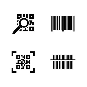 QR code. Simple Related Vector Icons Stock Illustration