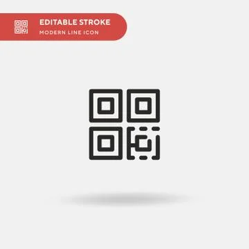 Qr Code Simple vector icon. Illustration symbol design template for web mobil Stock-Illustration