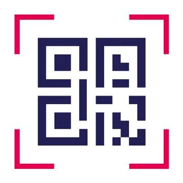 Qr code for smart phone on white background. Vector illustration in trendy flat Stock Illustration