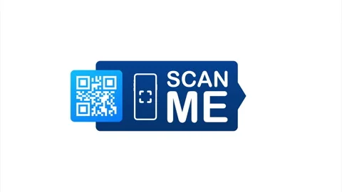 QR code for smartphone. Inscription scan me with smartphone icon. Qr code for Stock Footage 147308980