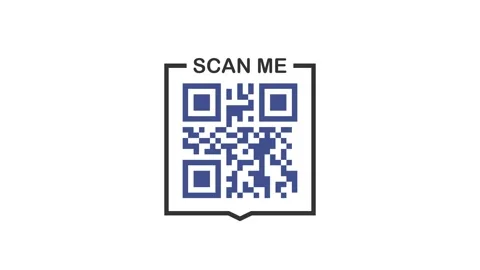 QR code for smartphone. Inscription scan me with smartphone icon. Qr code for Stock Footage 148444423