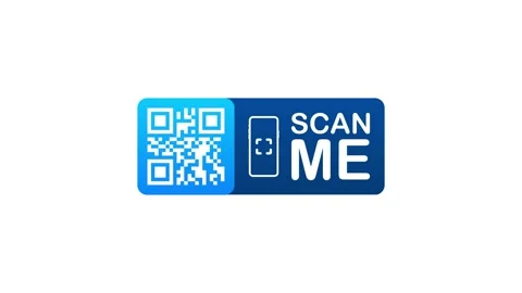 QR code for smartphone. Inscription scan me with smartphone icon. Qr code for Stock Footage 148444843