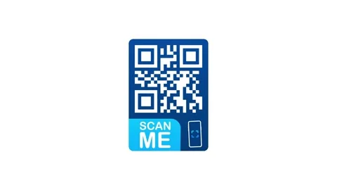 QR code for smartphone. Inscription scan me with smartphone icon. Qr code for Stock Footage 148445282