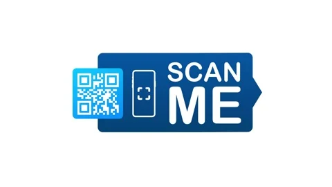 QR code for smartphone. Inscription scan me with smartphone icon. Qr code for Stock Footage 156614993