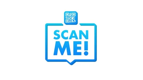 QR code for smartphone. Inscription scan me with smartphone icon. Qr code for Stock Footage 196874616