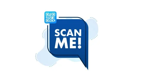 QR code for smartphone. Inscription scan me with smartphone icon. Qr code for Stock Footage 196875324