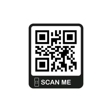 QR code for smartphone. Inscription scan me with smartphone icon. Qr code for Stock Illustration