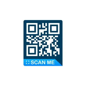 QR code for smartphone. Inscription scan me with smartphone icon. Qr code for Illustrazione stock