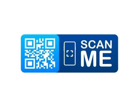 QR code for smartphone. Inscription scan me with smartphone icon. Qr code for Stock Illustration