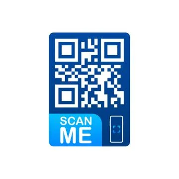QR code for smartphone. Inscription scan me with smartphone icon. Qr code for Stockillustratie
