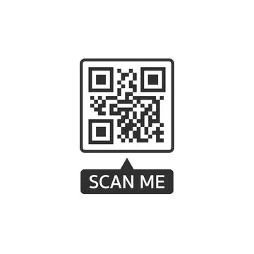 QR code for smartphone. Inscription scan me with smartphone icon. Qr code for Illustrazione stock