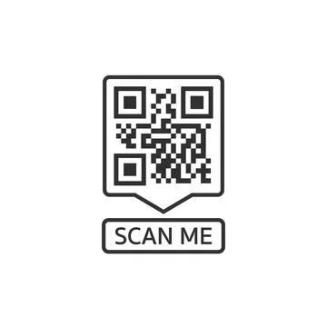 QR code for smartphone. Inscription scan me with smartphone icon. Qr code for Illustrazione stock