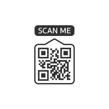 QR code for smartphone. Inscription scan me with smartphone icon. Qr code for Illustrazione stock