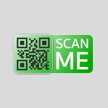 QR code for smartphone. Inscription scan me with smartphone icon. Qr code for Stock Illustration