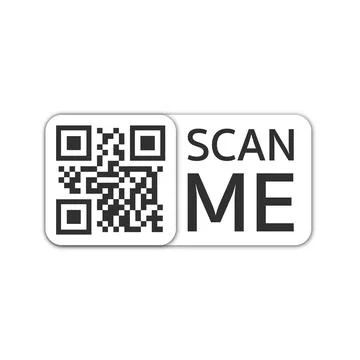 QR code for smartphone. Inscription scan me with smartphone icon. Qr code for Illustrazione stock