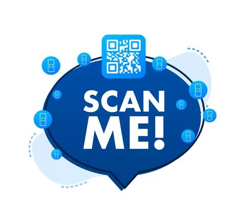 QR code for smartphone. Inscription scan me with smartphone icon. Qr code for Stock Illustration