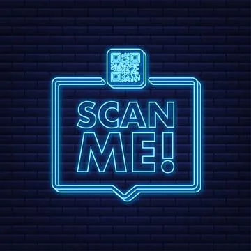 QR code for smartphone. Inscription scan me with smartphone icon. Qr code for Stock Illustration