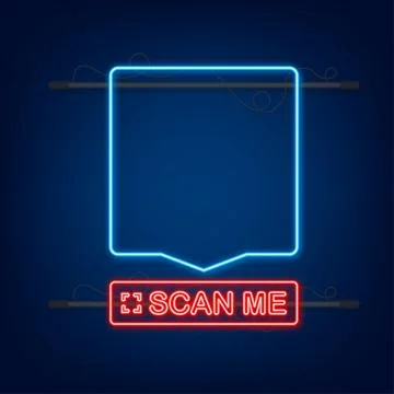 QR code for smartphone. Inscription scan me with smartphone icon. Qr code for Stock Illustration