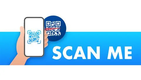 QR code for smartphone. Inscription scan me with smartphone icon. Qr code for 스톡 일러스트