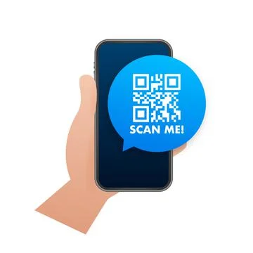QR code for smartphone. Inscription scan me with smartphone icon. Qr code for Stock Illustration