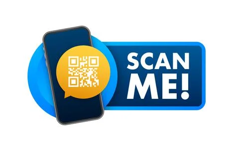 QR code for smartphone. Inscription scan me with smartphone icon. Qr code for Stock Illustration