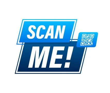 QR code for smartphone. Inscription scan me with smartphone icon. Qr code for Stock Illustration