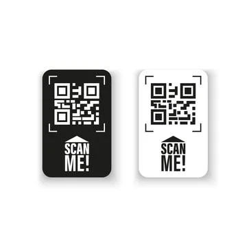 QR code for smartphone. Qr code for payment. QR code frame vector set. 스톡 일러스트