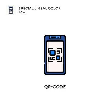 Qr-code Special lineal color icon. Illustration symbol design template for we Illustrazione stock