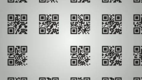 QR Code Technology Icons Background Loop Video stock 124425313