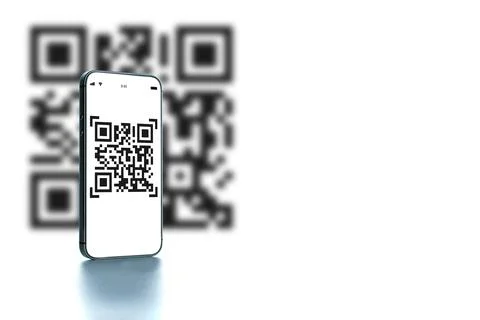 Qr code technology. Mobile smartphone screen for payment, online pay, scan ba Stock-Fotos