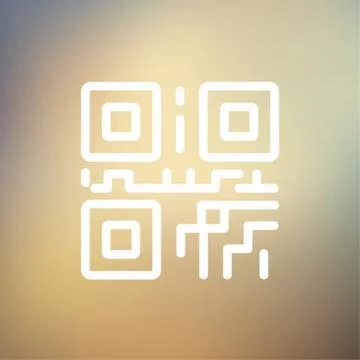 QR code thin line icon イラスト素材