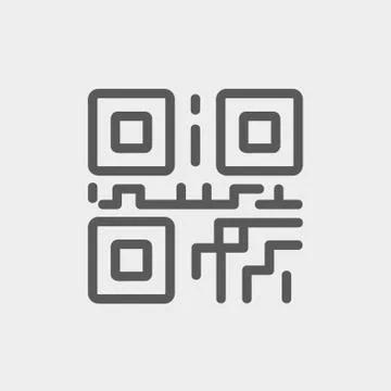 QR code thin line icon Stock Illustration