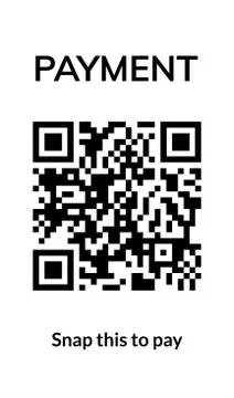 QR code transaction mobile receipt icon. Vector scan payment smartphone code Stock Illustration
