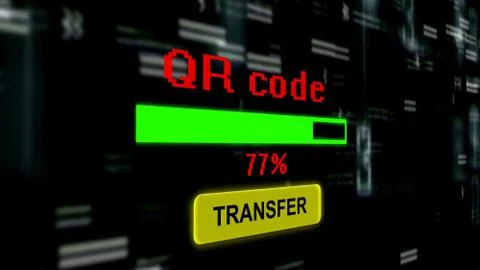 QR code transfer online concept Stock-Fotos