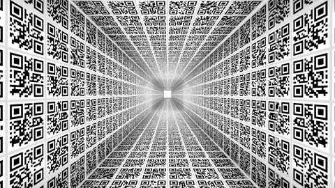 QR CODE tunnel background Stock Footage 193090826