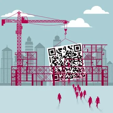 QR Code is under construction. 库存插图