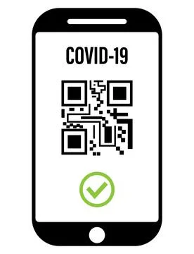 QR code of the vaccination passport Stock Illustration