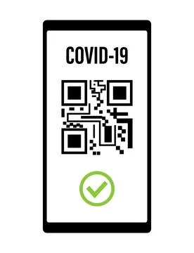 QR code of the vaccination passport Stock Illustration