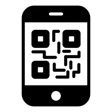 Qr code vector black icon, shopping and discount sale icon. Stock Illustration