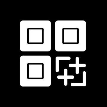 QR code vector icon. Black and white qr code illustration. Solid linear icon. Stockillustratie
