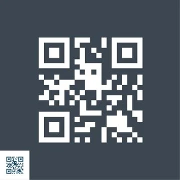 QR Code Vector Icon Stock Illustration