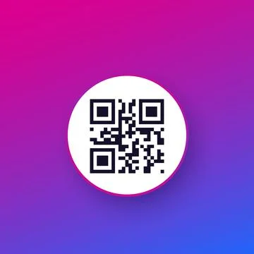 QR code vector icon 스톡 일러스트