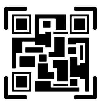 Qr Code Vector 스톡 일러스트