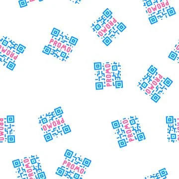 Qr code vector seamless pattern Illustrazione stock