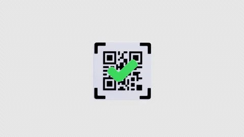 QR code verification approved 3d animation Stock-Footage 326329440