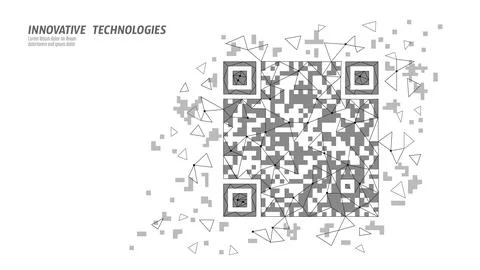 QR code verification online technology. 3D web link identification coding system Stock Illustration