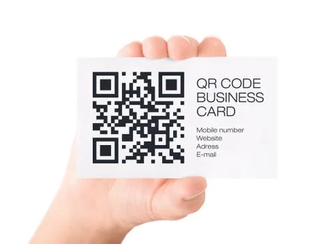 Qr code visit card concept Stock Photos