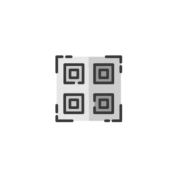 QR code. Web and shopping payment technology. Filled color icon. Commerce vec Illustrazione stock